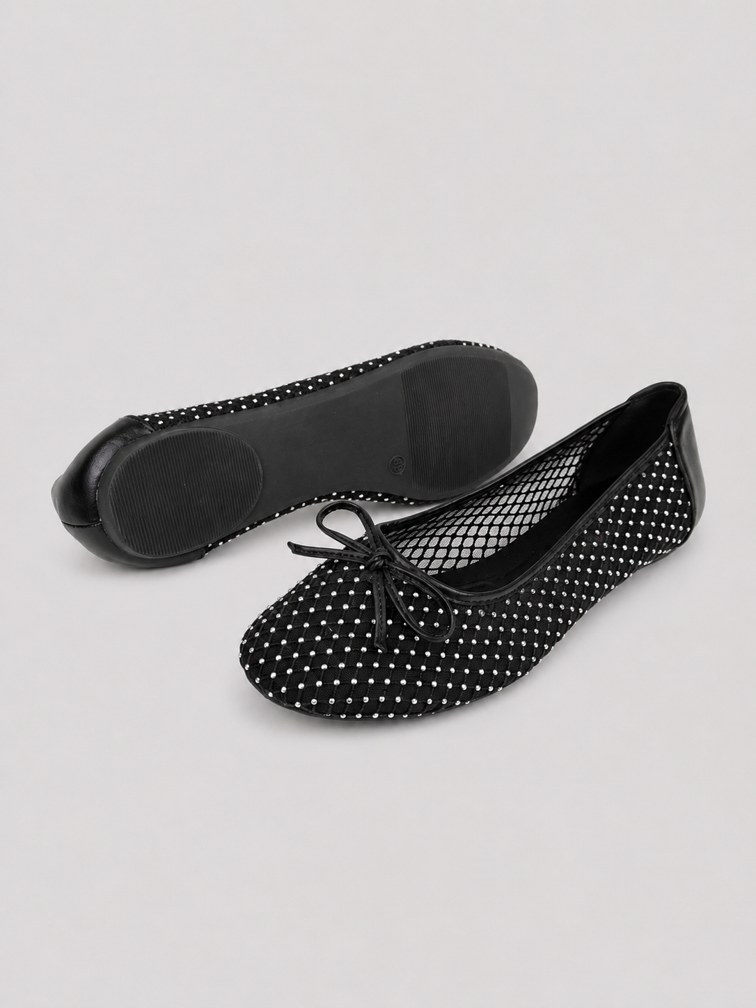 Embellished Mesh Flat